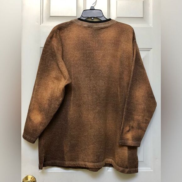 VINTAGE FORECAST SWEATSHIRT SIZE 2X BROWN GRAPHIC LIGHTHOUSE PULL OVER - Picture 2 of 7